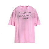 Acne Studios Stockholm Logo T-Shirt Relaxed Fit Pink 1