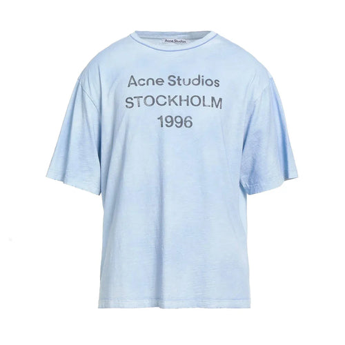 Acne Studios Stockholm Logo T-Shirt Relaxed Fit Blue