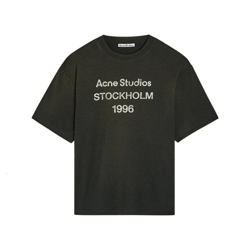 Acne Studios Stockholm Logo T-Shirt Relaxed Fit Black