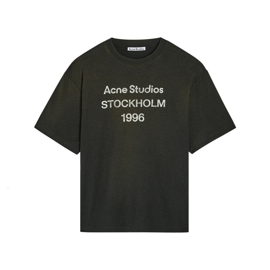 Acne Studios Stockholm Logo T-Shirt Relaxed Fit Black