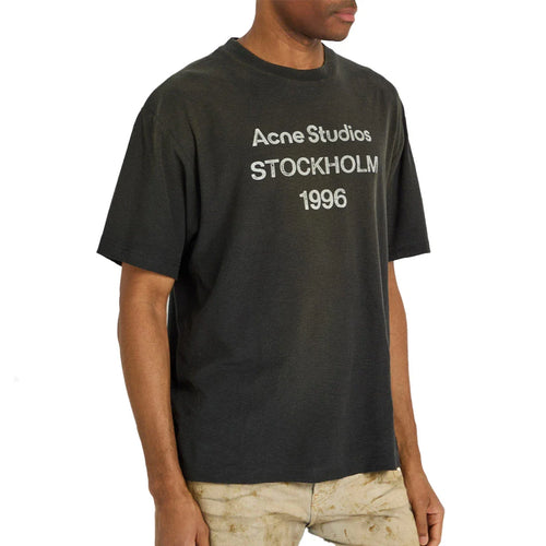 Acne Studios Stockholm Logo T-Shirt Relaxed Fit Black