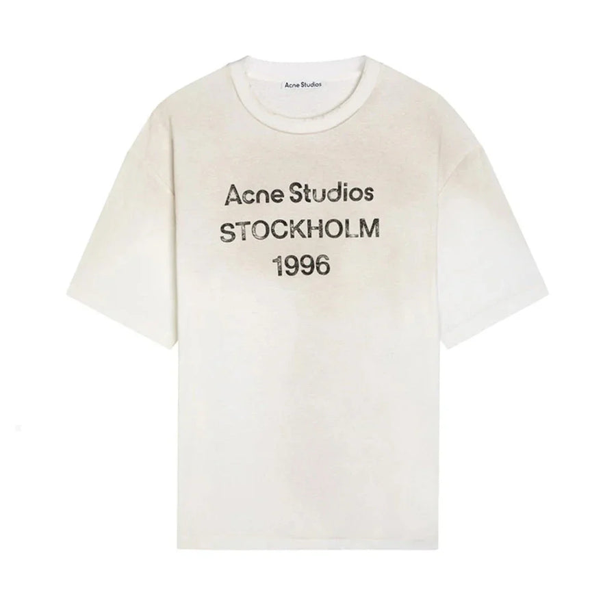 Acne Studios Stockholm Logo T-Shirt Relaxed Fit White