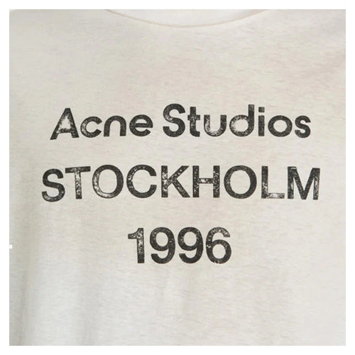 Acne Studios Stockholm Logo T-Shirt Relaxed Fit White