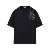 LOEWE Louis Wain Anagram Lucky Cat Embroidered T-Shirt 1