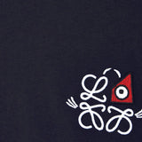 LOEWE Cat Eye And Anagram Louis Wain T-Shirt Navy 2