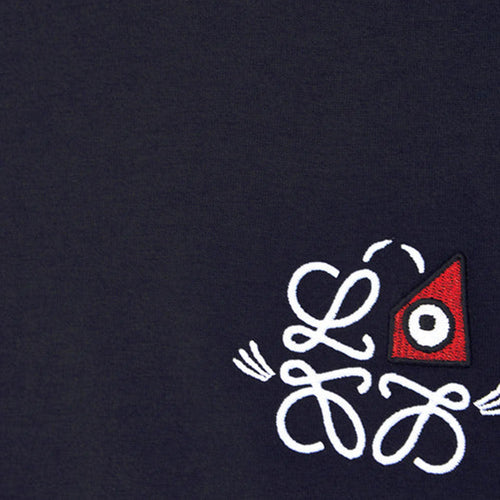 LOEWE Cat Eye And Anagram Louis Wain T-Shirt Navy